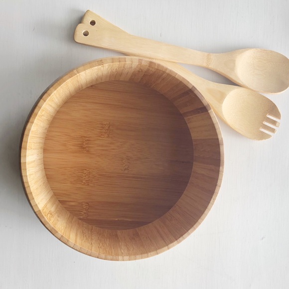 grande chef Other - Bamboo 3-piece Salad Bowl Set NWT